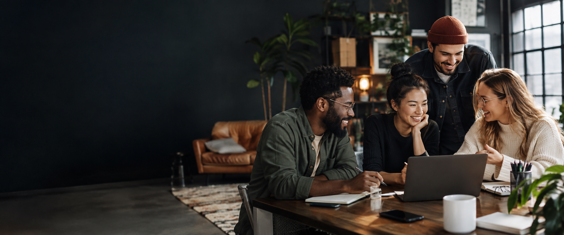 People sharing ideas and creating together